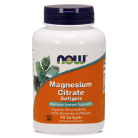 NOW Magnesium Citrate 90 гелевых капсул