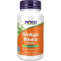 NOW Ginkgo Biloba 60 мг 60 вегетарианских капсул