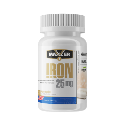 Maxler Iron 25 мг Bisglycinate Chelate 90 вегетарианских капсул
