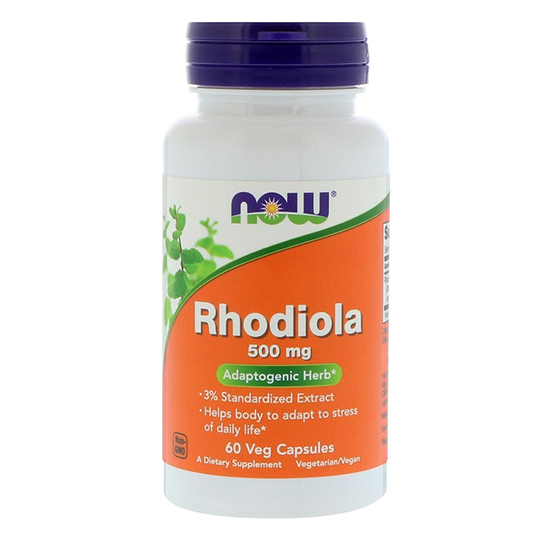 NOW Rhodiola 500 мг 60 вегетарианских капсул