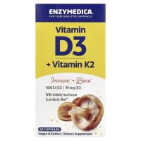 Enzymedica Vitamin D3 + K2 60 капсул