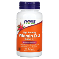 NOW Vitamin D-3 1000 IU 180 гелевых капсул