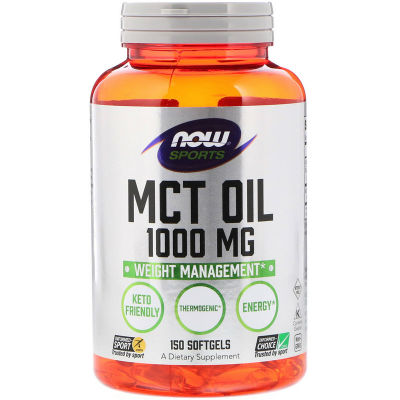 NOW MCT Oil 1000 мг 150 гелевых капсул
