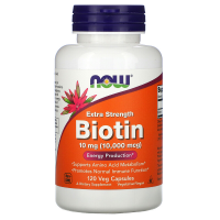 NOW Biotin 10000 мкг 120 вегетарианских капсул
