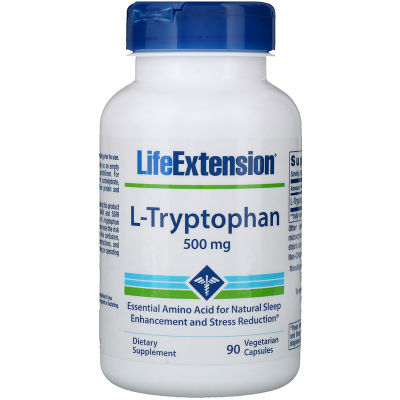 Life Extension L-Tryptophan 500 мг 90 вегетарианских капсул