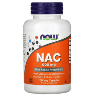 NOW NAC 600 мг 100 вегетарианских капсул