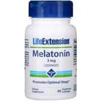 Life Extension Melatonin 3 мг 60 вегетарианских леденцов 