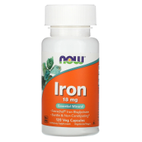 NOW Iron 18 мг 120 вегетарианских капсул
