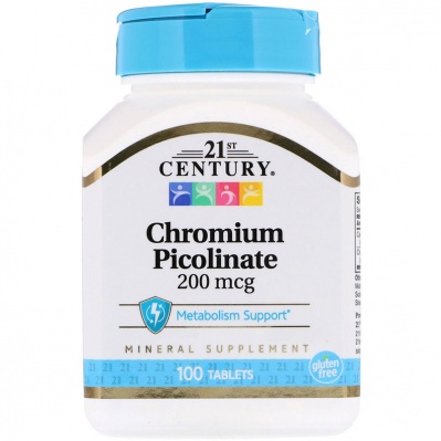 21st Century Chromium Picolinate 200 мкг 100 таблеток